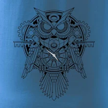 Steampunk sova černobílá
