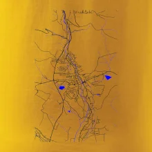 Vrchlabí - Mapa s vodními toky