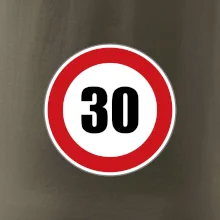 Dopravní značka - omezení rychlosti 30