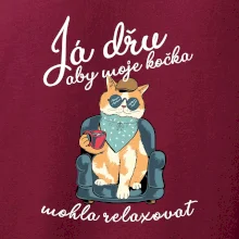 Já dřu, aby moje kočka mohla relaxovat