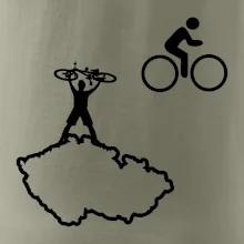 Mapa ČR + kolo na prsu