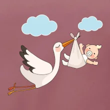 Čáp čekáme miminko - neutrální