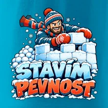 Rodinná vánoční trička - Stavím pevnost táta sněhová bitva