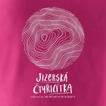 Jizerská čtyřicítka - vrstevnice v kruhu