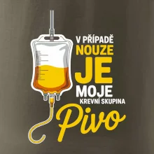V případě nouze je moje krevní skupina pivo
