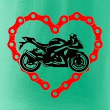 Moto srdce řetěz - silniční