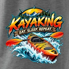 Kajak v divoké vodě eat sleep repeat