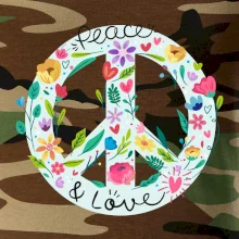 Peace and love symbol