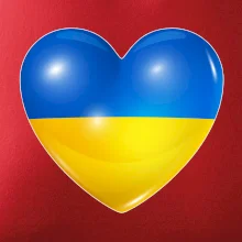 Ukrajina srdce vlajka
