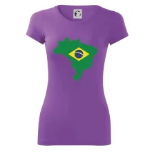 Brazílie vlajka v mapě Brazílie vlajka v mapě