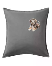 Lagotto romagnolo ležicí vyšívaný na prsu