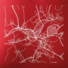 Mapy měst černobílé Turnov