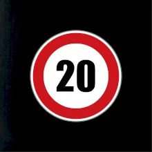Dopravní značka - omezení rychlosti 20