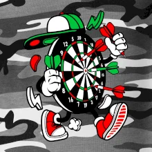 Šipkař kreslený terč