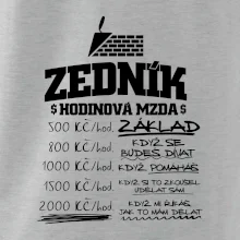 Hodinová mzda zedník