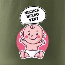 Nechce někdo ven - Triko pro porodní asistentku