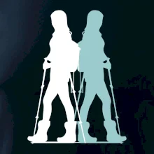 Nordic walking figury - žena