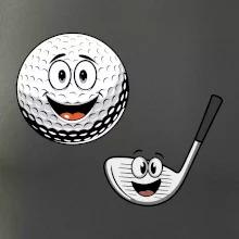 Parové triko - Golfová hůl a míček