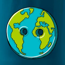 Planeta země knoflík (Pecka design)