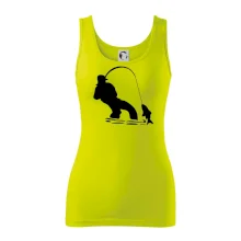 Rybář tahající rybu