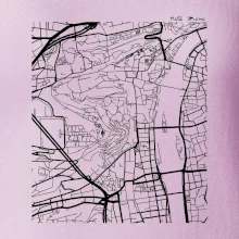 Praha Malá Strana - Mapa černobílá