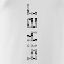 Biker nápis na výšku řetěz