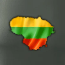 Litva vlajka mapa