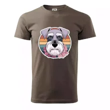 Knírač - fenka a květiny