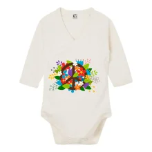 Peace symbol prorostlý květinami