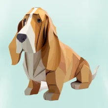 Baset slepený z papíru