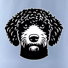 Lagotto romagnolo hlava na prsu