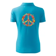 Peace symbol červené květiny