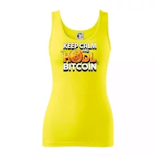 3D nápis Keep Calm and HODL Bitcoin