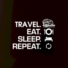 Eat sleep travel - Malý přívěs