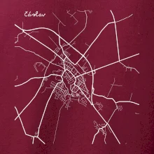 Černobílá mapa Čáslav