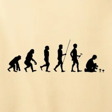 Evoluce houbař muž