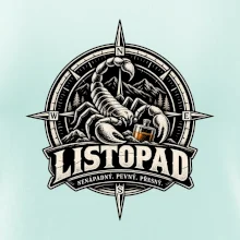 Listopadový štír v kompasu s whisky