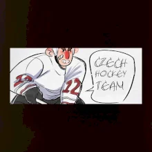 Czech hockey team animovaná postava