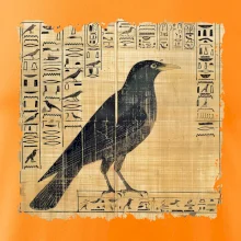 Egyptské hieroglyfy pták