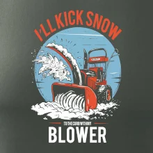 Kick snow blower