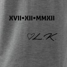 Datum výročí a iniciály