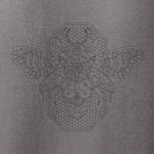 Steampunk včela černobílá