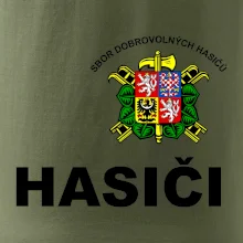 SDH znak + nápis + nápis hasiči na zádech