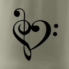 Houslový klíč srdce