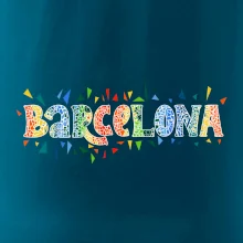 Barcelona Barevný nápis Barcelona Barevný nápis