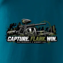 Taktika capture flank win paintball