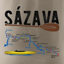 Mapa řeky Sázavy