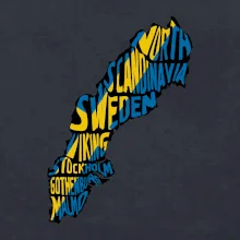 Mapy - názvy měst - Švédsko