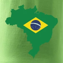 Brazílie vlajka v mapě