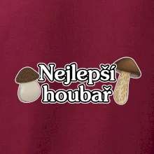 Nejlepší houbař - nápis s houbama